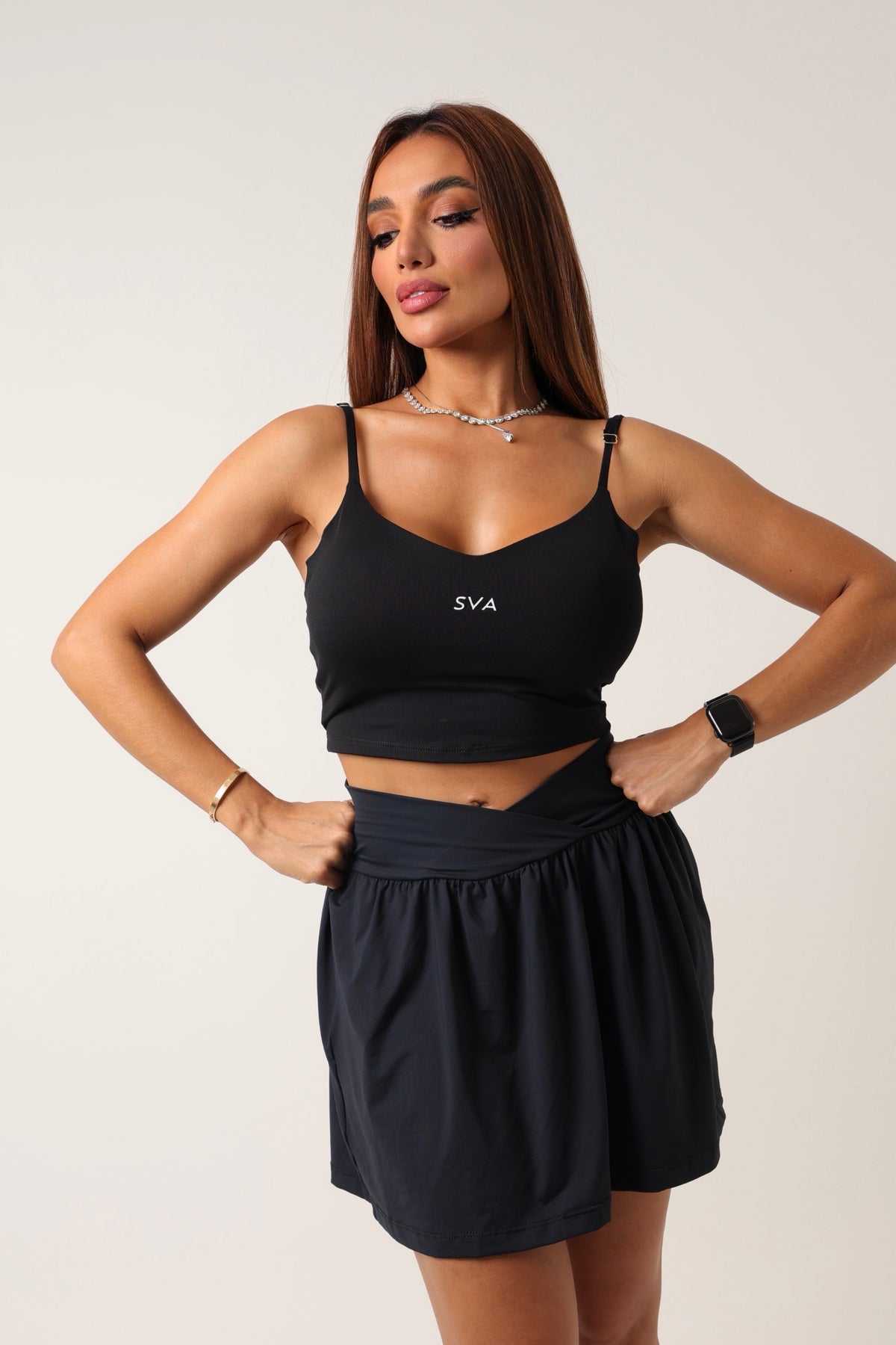 Blusa Alice Preto - moda fitness SVA - frente