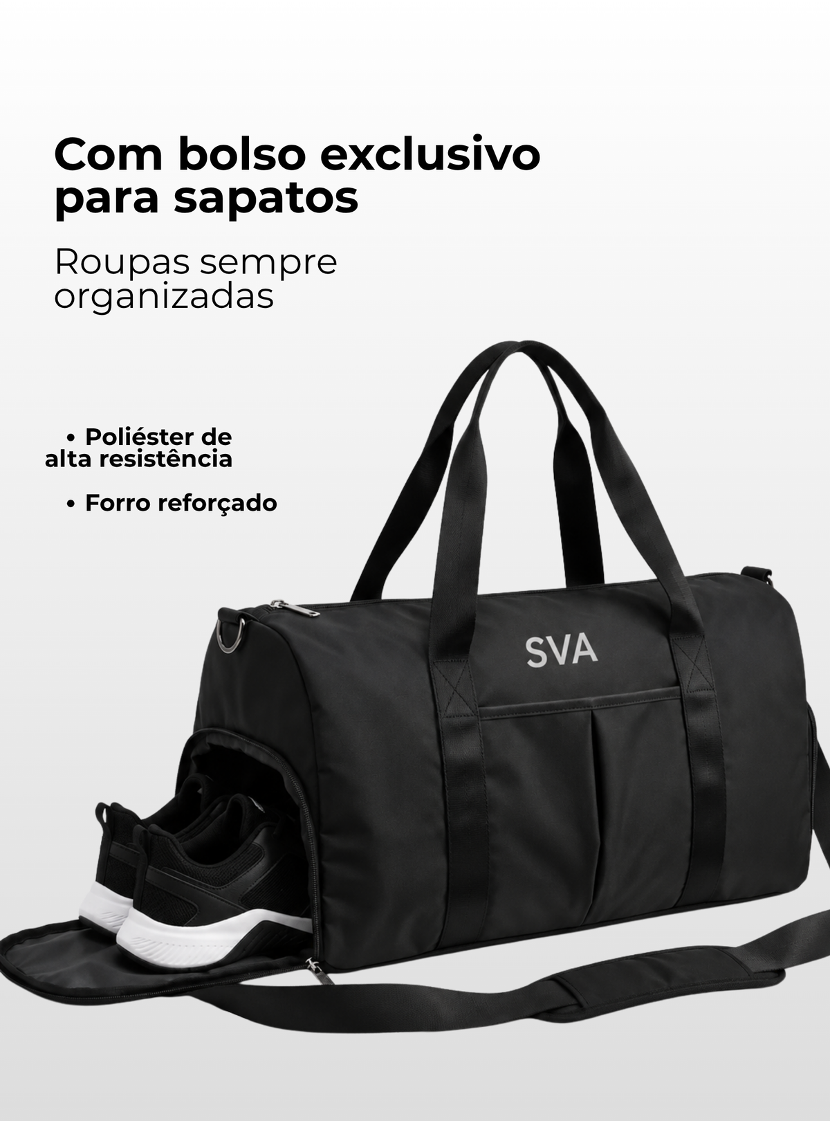 Bolsa SVA Academy com bolso exclusivo para sapatos