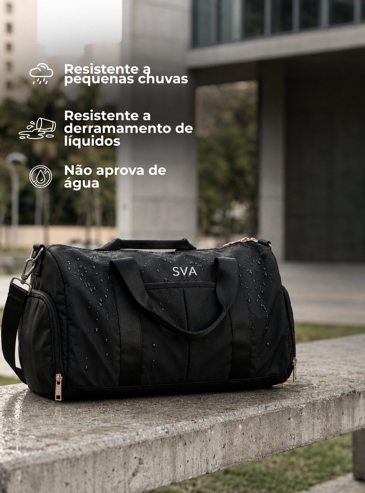 Bolsa SVA Academy resistente a pequenas chuvas