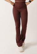 Legging Flare Basic Marrom Escuro - moda fitness SVA - frente