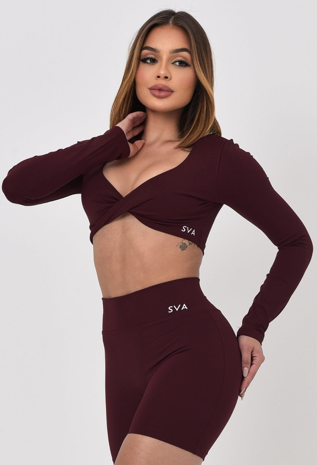 Cropped Grazy - Bordô