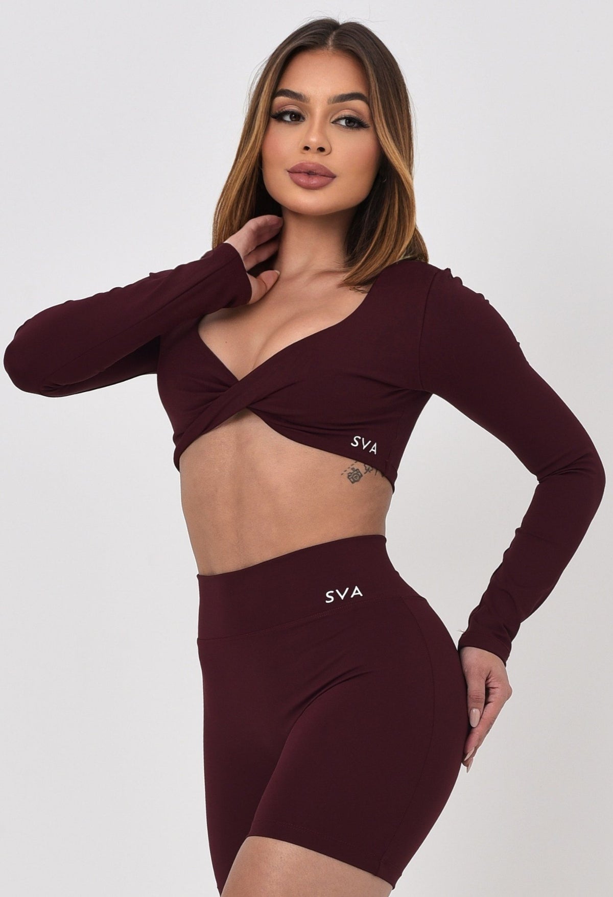 Cropped Grazy - Bordô